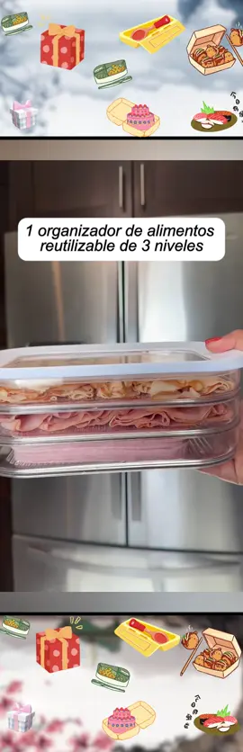 Hallazgo de cocina que nunca supe que necesitaba #foodcontainer #threetiercontainer #foodstorage #delimeats #sandwhiches #foodorganization #organizing #fridgerestock #refrigerator #TikTokShop #tiktokshopblackfriday #fyp#foryou#TikTokShopLoveAtFirstFind #spotlightfinds #tiktokban 