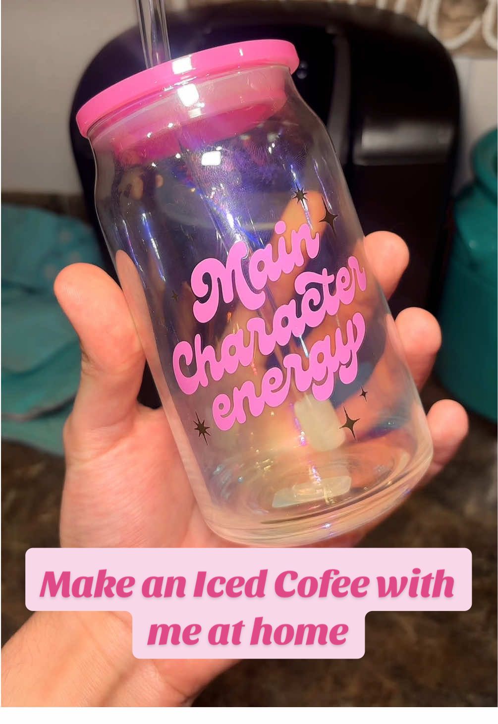 Now that I have a cup that matches my energy 🤍 this will definitely motivate me to continue making coffee at 🏠 used the @New England Stories milk frother! #maincharacterenergy #itsjrruggles #milkfrother #makeanicedcoffeewithme #icedcoffee #tiktokshop #tiktokshopdeals #ttshopping 