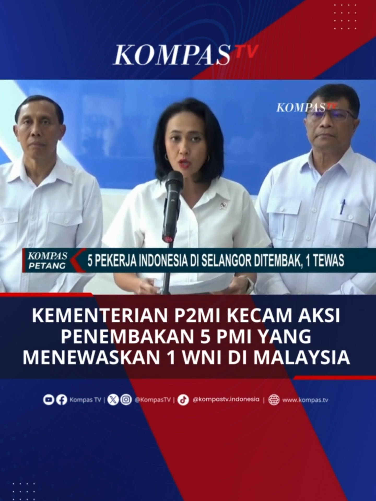 Kementerian Pelindungan Pekerja Migran Indonesia (P2MI) mengonfirmasi adanya insiden penembakan terhadap 5 pekerja migran Indonesia oleh Agensi Penguatkuasa Maritim Malaysia di perairan Tanjung Rhu, Selangor, Malaysia, pada Jumat (24/1/2025) waktu setempat. #TikTokBerita