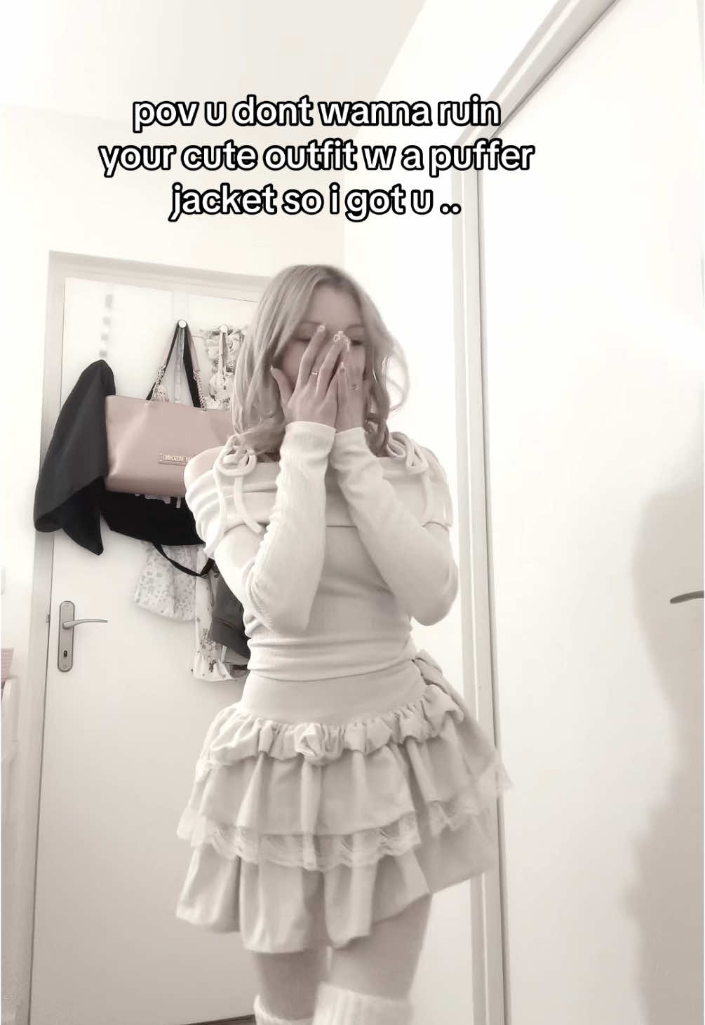 every problem have a solution , mine from aliexpress #fyp #Love #outfit #cuteoutfit #pufferjacket #poncho #cuteponcho #ponchojacket #meow #aliexpress #lizlisa #lizlisadupe #dupe #lolita 