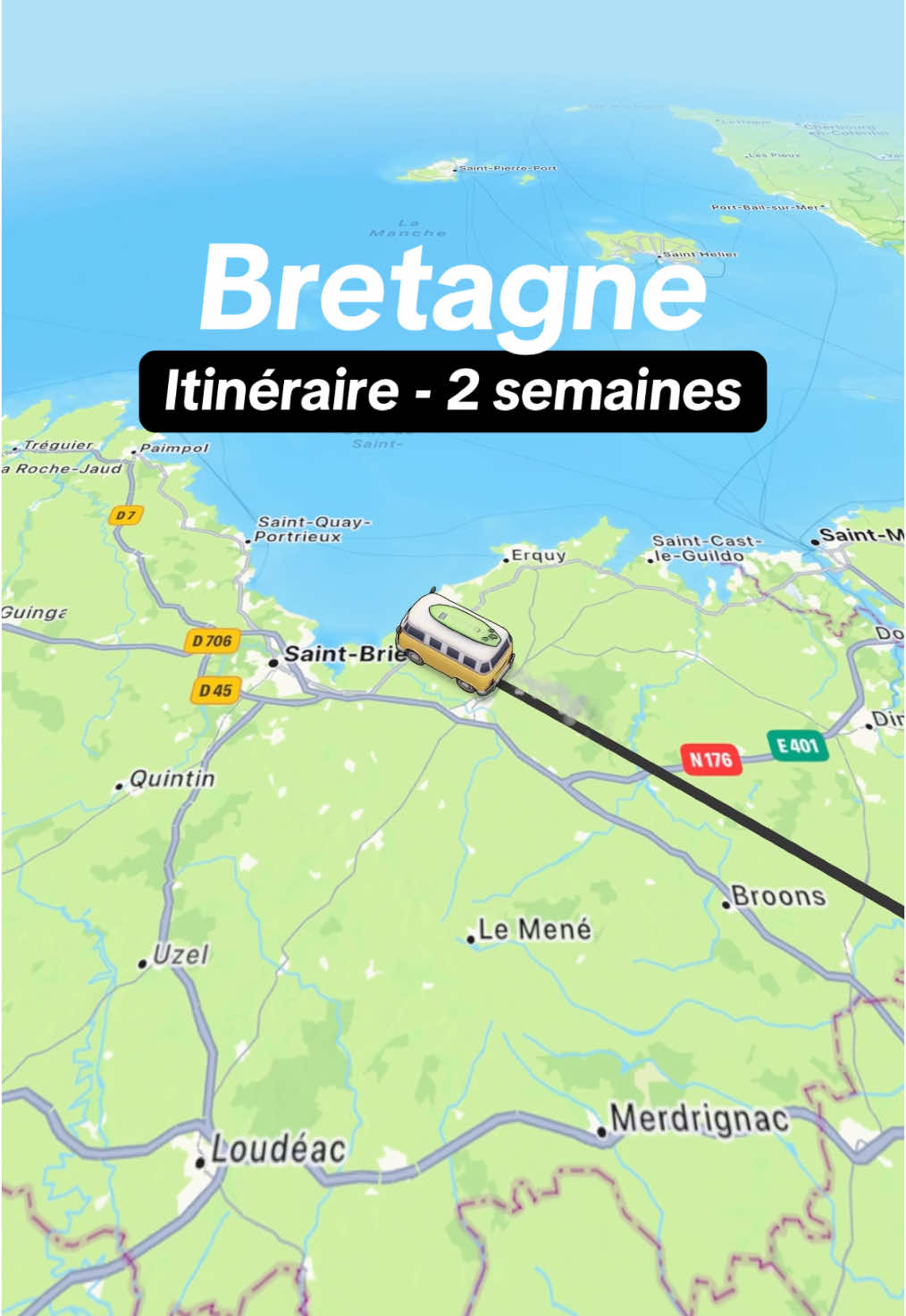 Itinéraire 15 jours en Bretagne pour un road trip complet et varié dans une des plus belles régions de France 🇫🇷 !  >> tu ajouterais quoi ? Nos 12 spots incontournables & plus secrets pour des vacances inoubliables 🤩 Des Bretons par ici?  1. Saint Quay Portrieux 2. Côte de Granit Rose 3. Lac de Guerlédan  4. Vallée des Saints 5. Monts d’Arrée 6. Landerneau  7. Presqu’île de Crozon  8. Bénodet 9. Île de Groix 10. Lorient 11. Josselin 12. Rennes 🔗Retrouve les infos pratiques & tous les détails avec + de lieux sur notre blog de voyage  www.BestjobersBlog.com : tape Bestjobers + Bretagne sur Google pour trouver notre article en 1 clic . #bretagne #roadtripbretagne #france [ Bretagne, France, roadtrip, Itinéraire 2 semaines ]