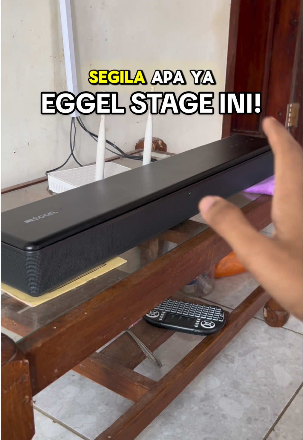 Beneran soundbar sultan . Ngga expect kalau suara sebagus itu dan menggelegar eggel stage emang gila bass nya #eggelstage #soundbar 