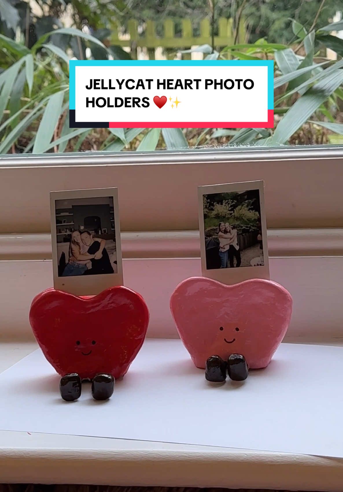 DIY Jellycat heart photo holders ♥️✨ the perf Valentine’s Day diy gift xxx 