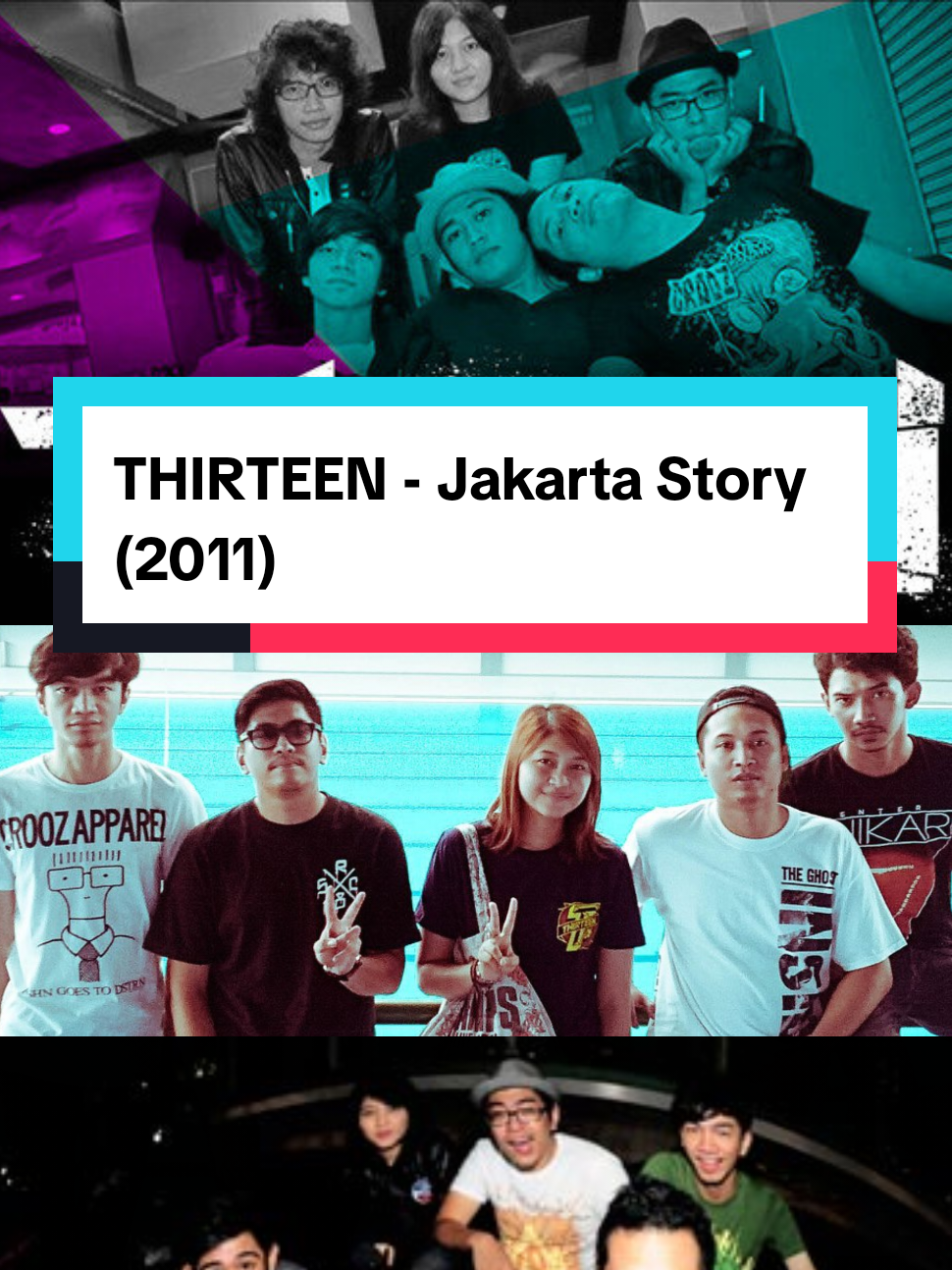 THIRTEEN - Jakarta Story (2011) Raynard Rahardja (Scream/Growl) Jodie Melani (Clean Voc) Bondry Haryo Anabrang (Guitar) Dicky Suhandi (Bass) Rizky Zulfian (Keys/Synth) Radityan Akbar (Drum) Personil Sebelum nya  ada : Echa (guitar) Rudye (keys / synth) #THIRTEEN #thirteenband 