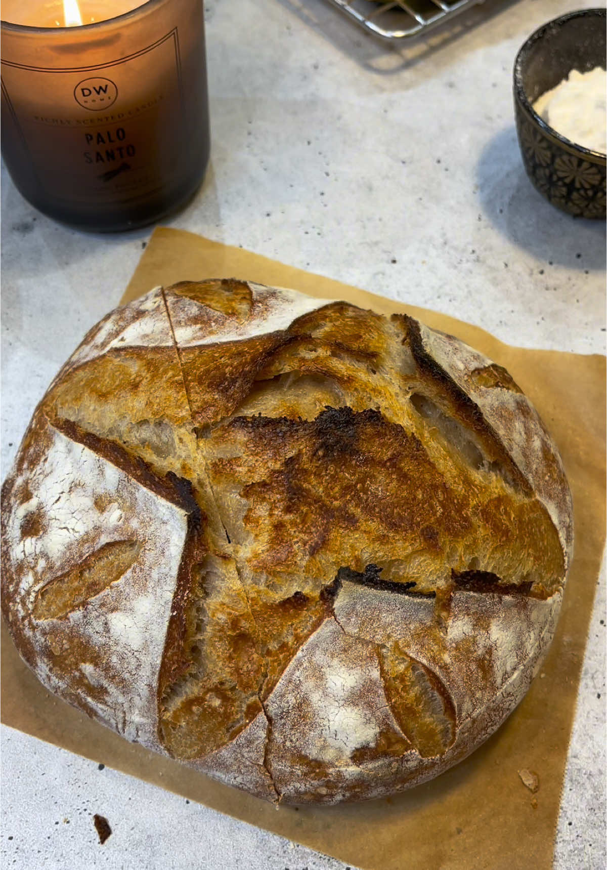 Sourdough bread #bread #baking #sundaymorning #peaceful #lovebaking #SmallBusiness #sourdoughforbeginners #CapCut 