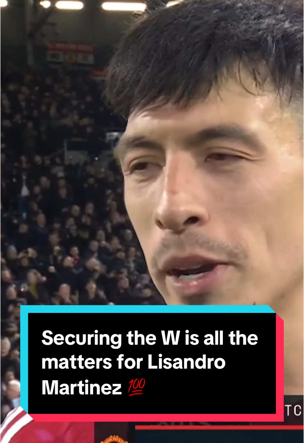 Securing the W is all the matters for Lisandro Martinez 💯 #pl #PremierLeague #fulham #mufc #manunited #manchesterunited 