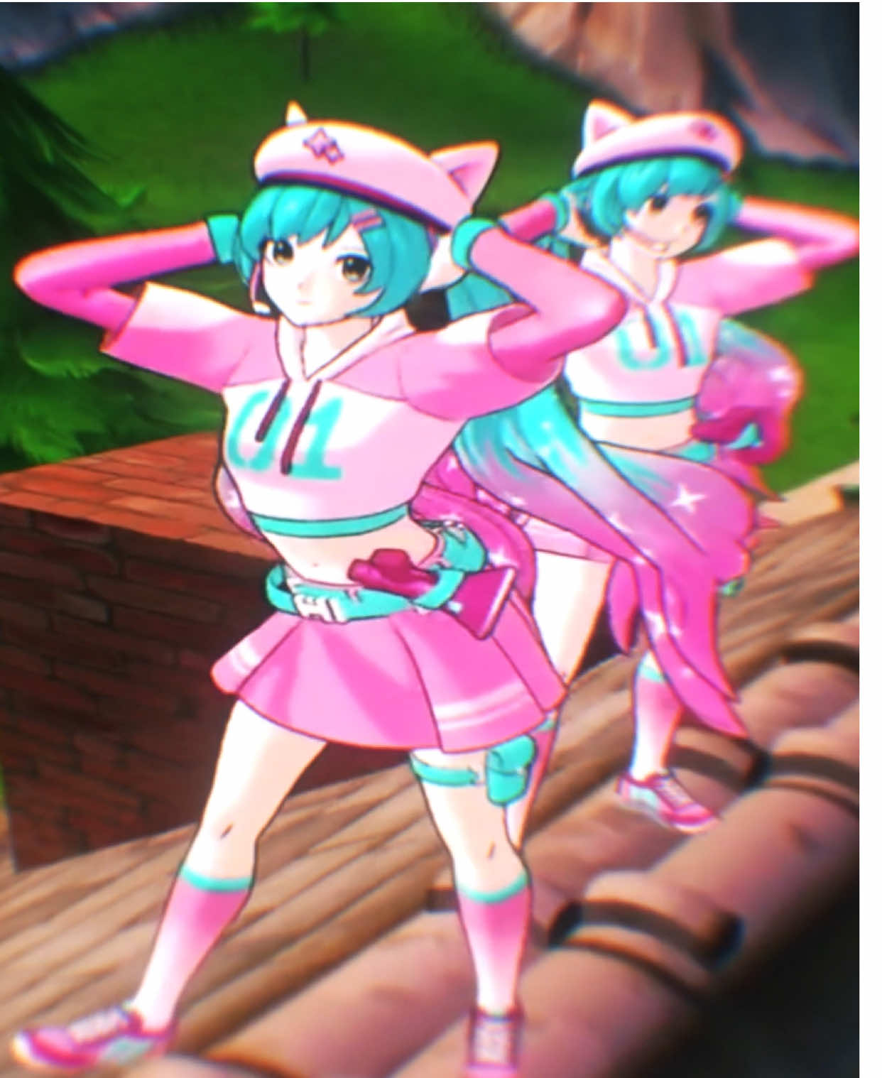 FORTNITE HATSUNE MIKU… | clips @Splats 𝄞⨾ #sillycore #corecore #pinkcore #catcore #miku #mikufortnite 