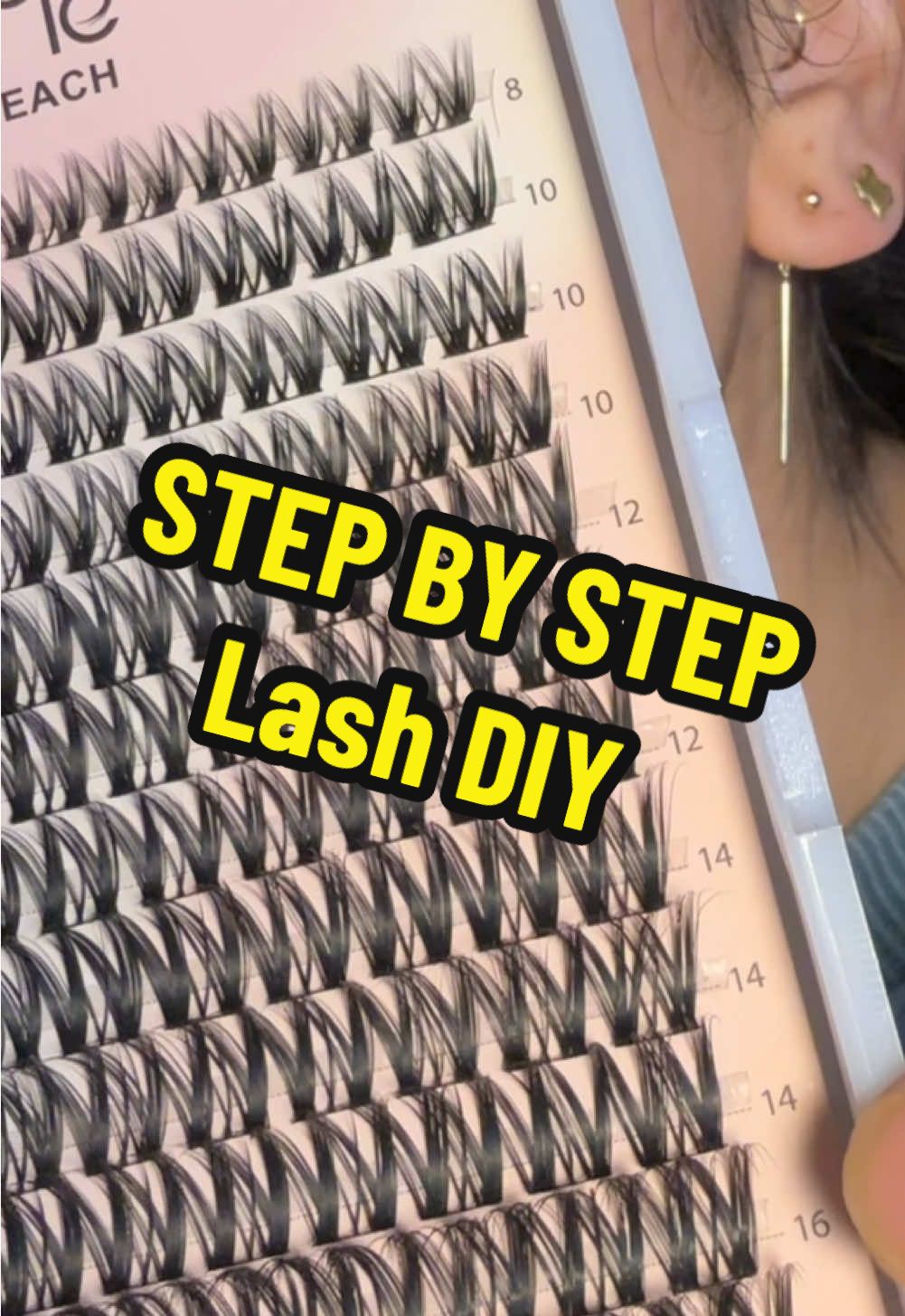 Step by step tutorial how to apply UCoolMe DIY eyelash extensions that last a week or more! These fluffy extensions are lightweight and look even better than strip lashes. I’ve never gone back to strips after learning to do my own! #tutorial  @uCoolMe Lashes #diylashes #eyelashextensions @uCoolMe Lashes 