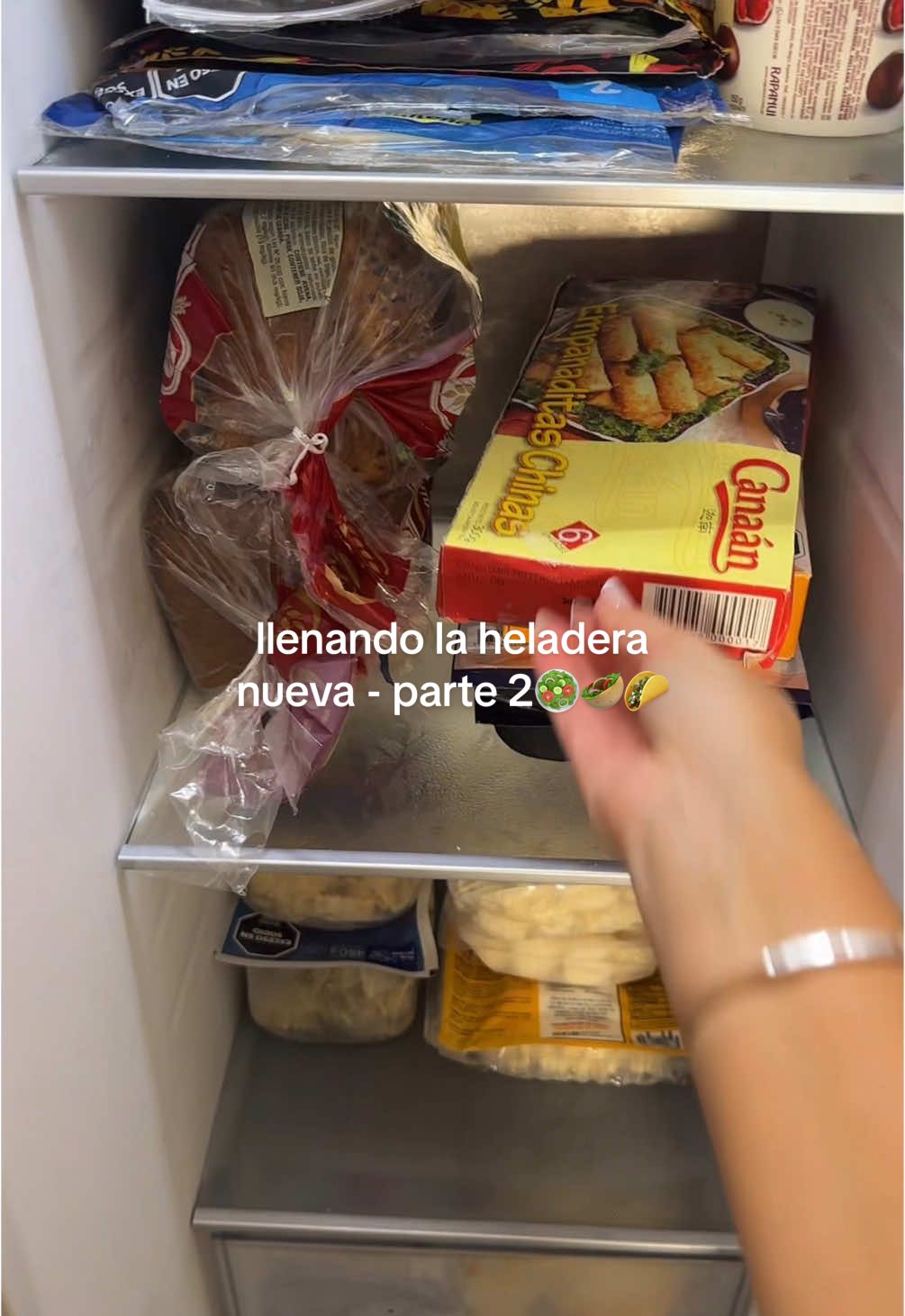 llenando la heladera nueva - parte 2🥗🥙🌮 ig: valentinachait