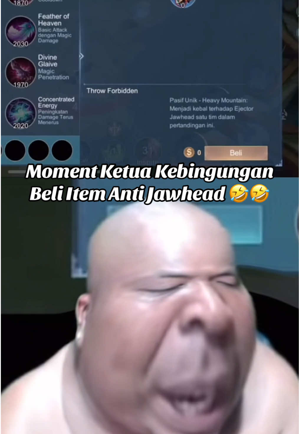 Sebenernya ketua udah beli belum sih itu guys item anti jawheadnya?😭😭😭 #nagahitam #pascolmlbb #topglobalmiya #pascolmania #MLBBSkinGifts #MobileLegendsBangBang #MLBB 