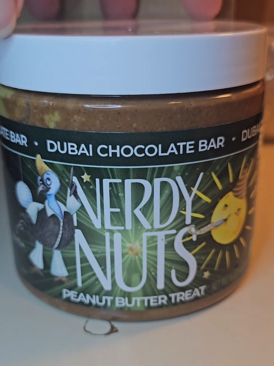 Dubai Chocolate Bar is back in stock! #nerdynuts #dubaichocolate #peanutbutter #TikTokShop 