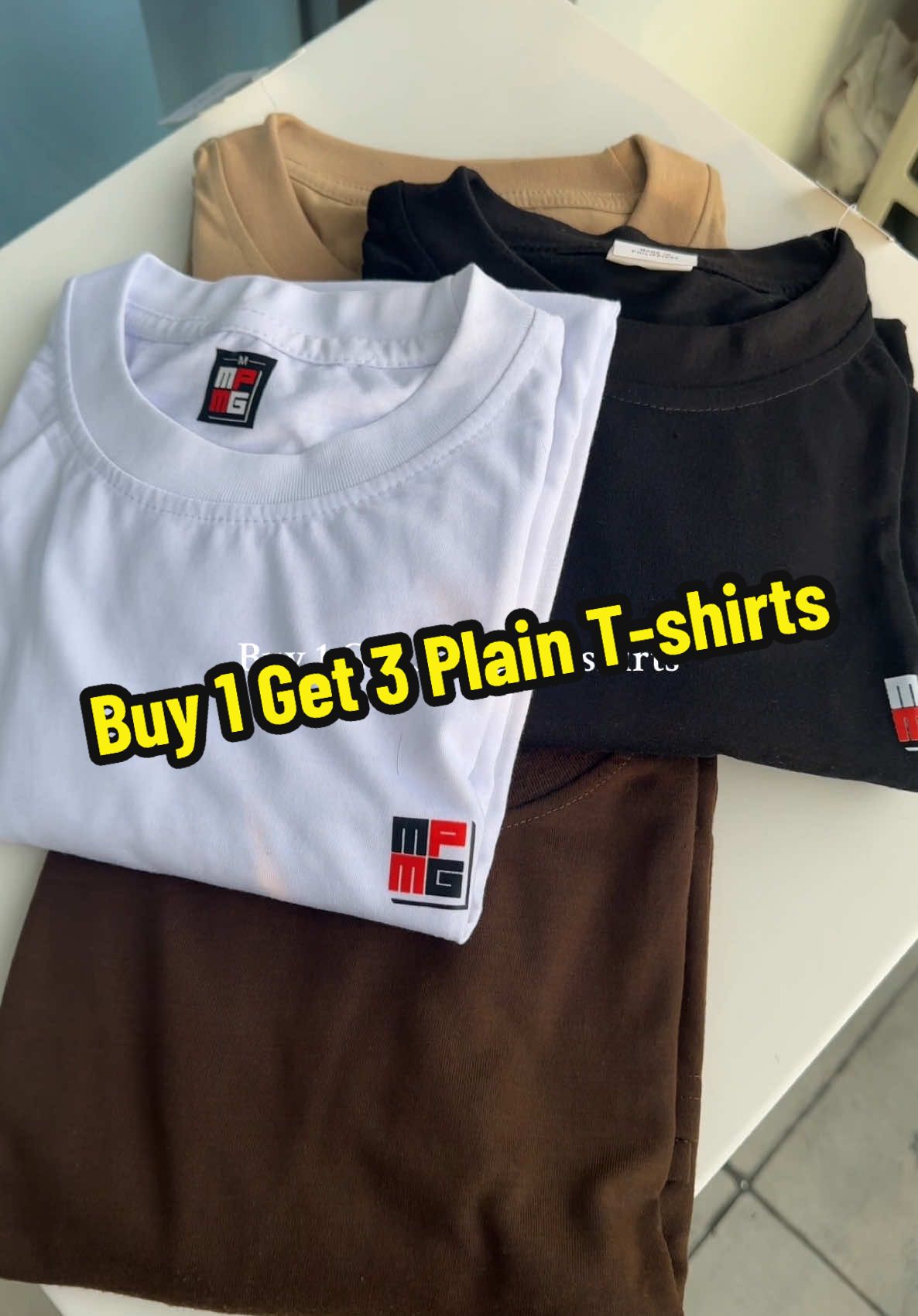 Buy 1 Get 3 Plain T-shirts #fyp #plaintshirt #tshirtformen #tfashion 