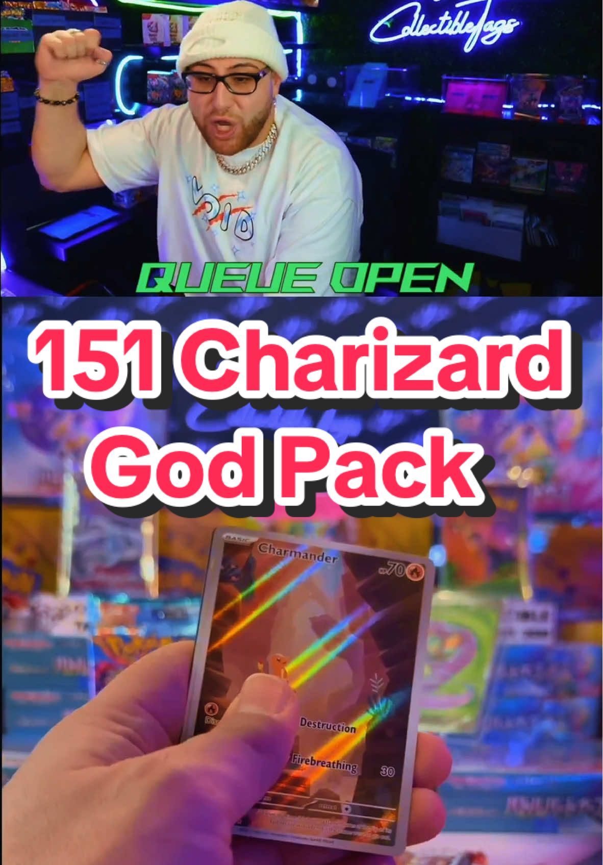 Me & the homie @Deep Pockets been chasing the 151 Zard all week and here it is in a GOD PACK ! #pokemon #pokemoncards #live #ripandship #ripnship #151 #pokemontiktok #pokemonscarletviolet #pokemoncommunity #charizard #pokemontcg 