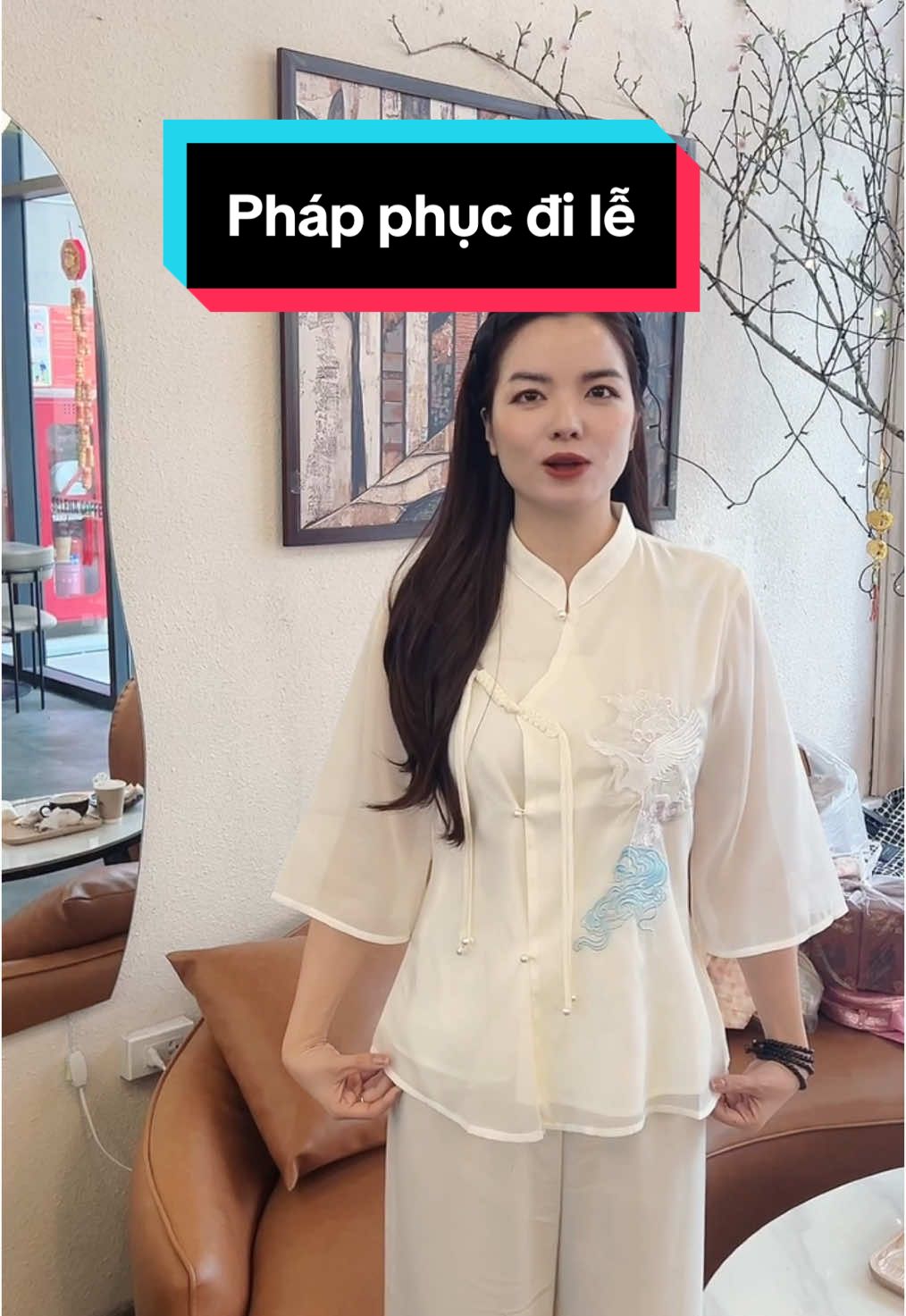 Bộ quần áo pháp phục đi lễ chùa nè chị em ơi #bophapphuc #quanaolechua #quanaodichua #phapphucdile #bichthaoreview 