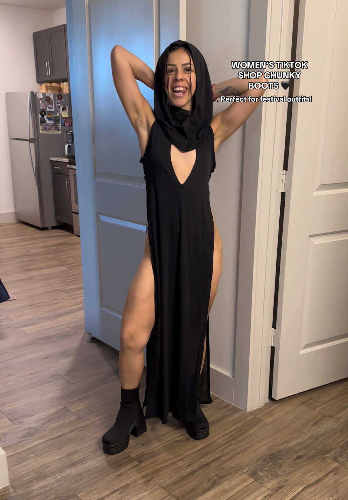 SEXY NINJA CORE 🖤🥷 Y’all, these TikTok Shop chunky boots are an absolute win! #creatorsearchinsights #festivalfashion #TikTokShopFashion #tiktokshopootd #hotwife #ad #tiktokshop #tiktokshopfinds #festivaloutfit #chunkyboots 