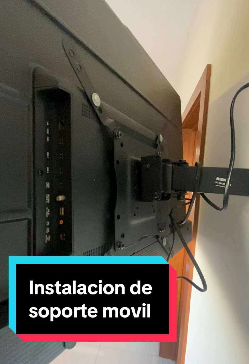#sirubs en esta ocasión #instalamos soporte móvil en TV de 65 pulgadas. Totalmente centrado al muro. #cotizaahora  nuestro trabajo es garantizado y profesional @Ruben Mendez  