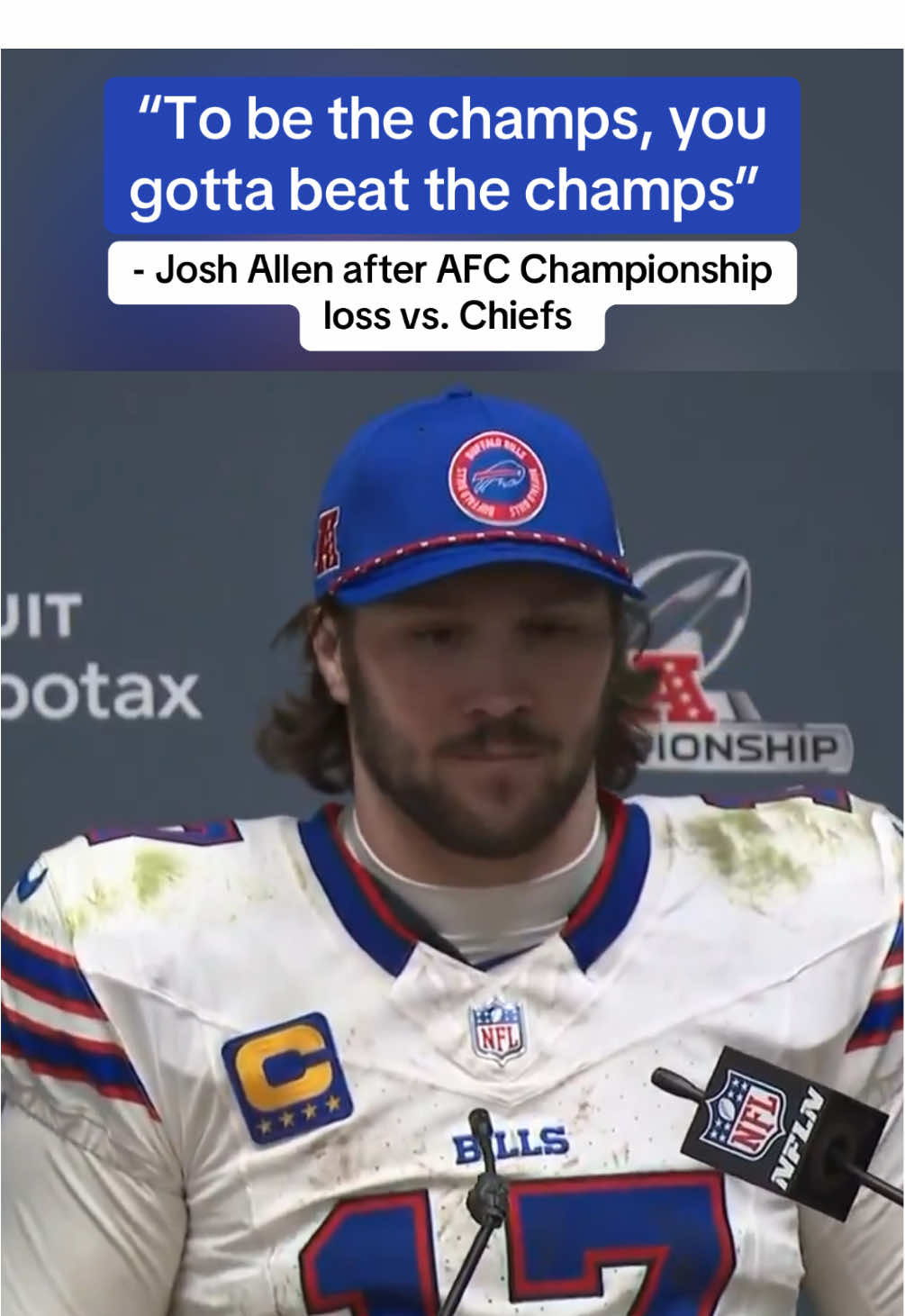 Josh Allen kept it real after loss vs. Chiefs. (big_business_/X) #nfl #football #bills #chiefs #joshallen 