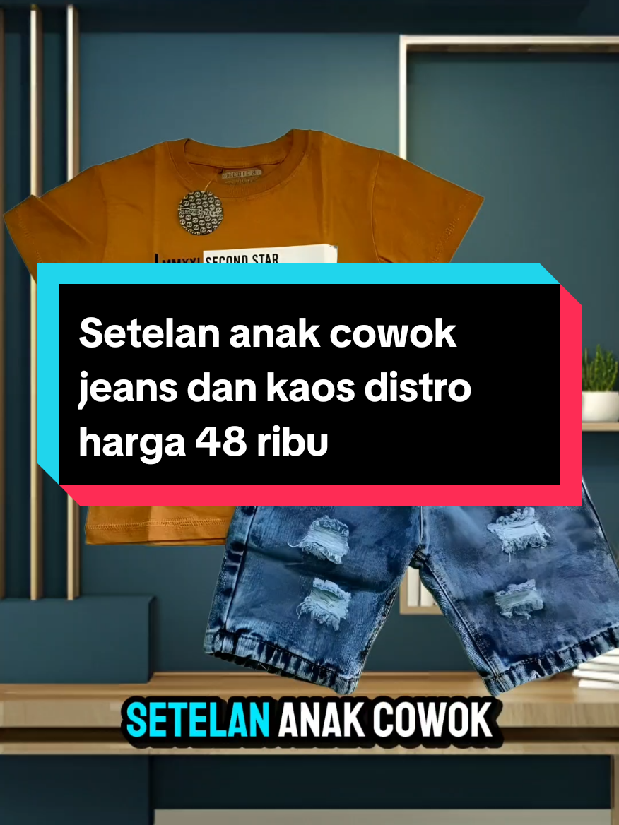 Setelan anak kaos distro dan celana jeans sebagus ini cuma 48 ribu elegan, trendi, dan nyaman dipakai sehari hari #viral #fyp #cuantanpabatas #masukberandafyp #gilagilajualan #wibgajian #shopmaster #racuntiktok #fahion #fashionanak #setelan #setelananak #setelancowok #setelananaklakilaki #setelanjeans #setelankasodistro #setelankaosanakcelanapendek #setelananakjeans 