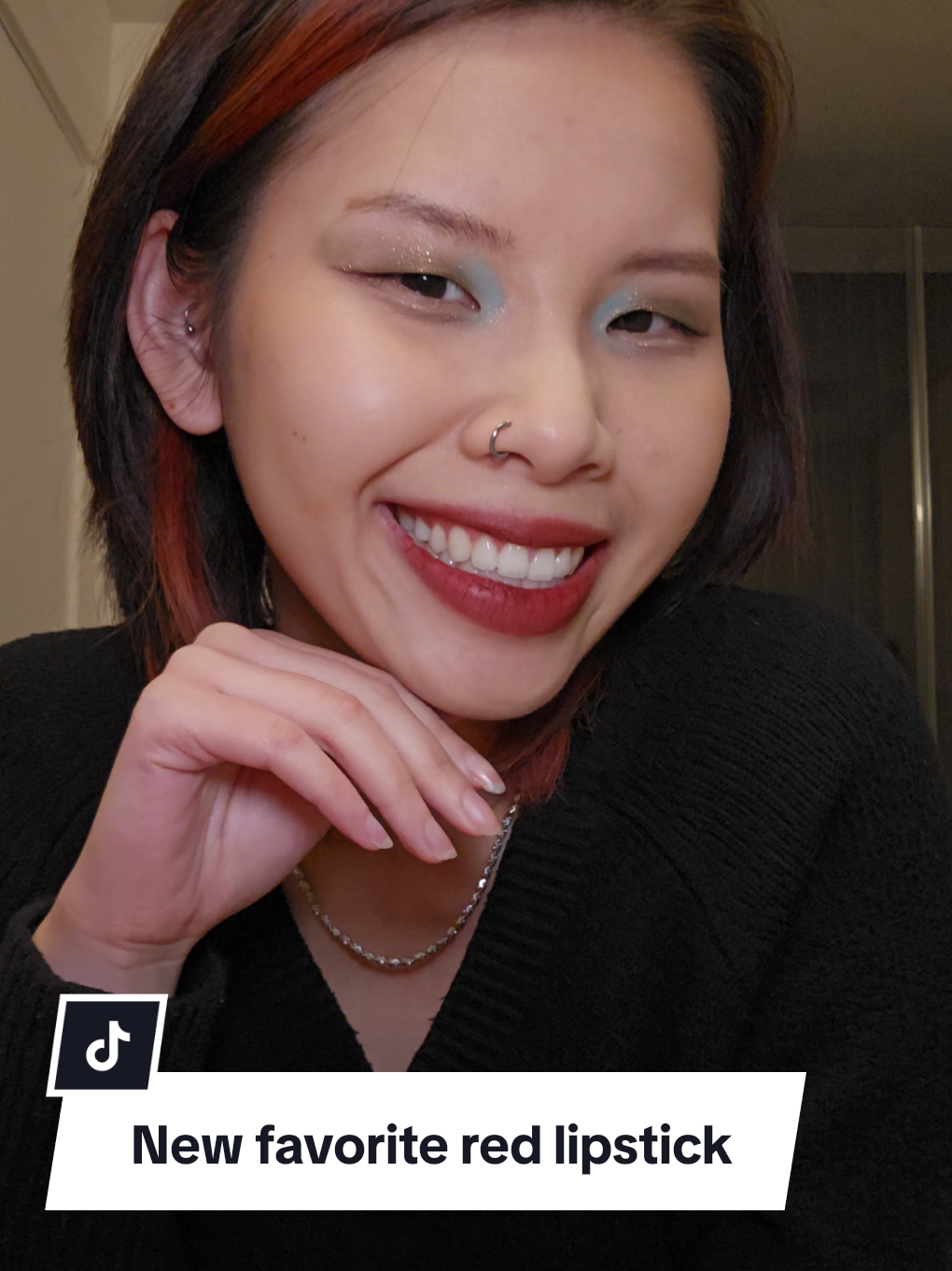 I'm obsessed wearing MOB Beauty lipstick in shade M166 @MOB Beauty @Another Hanna  #mobbeauty #mobbeautylipstick #mattelipstick #lipstickreview #redlipstick