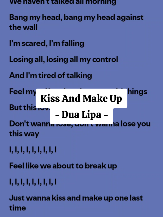 Dua Lipa -  Kiss And Make Up feat. BLACKPINK #dualipa #blackpink #spotify #lyrics #denlyricss #fypシ゚ #fyp 