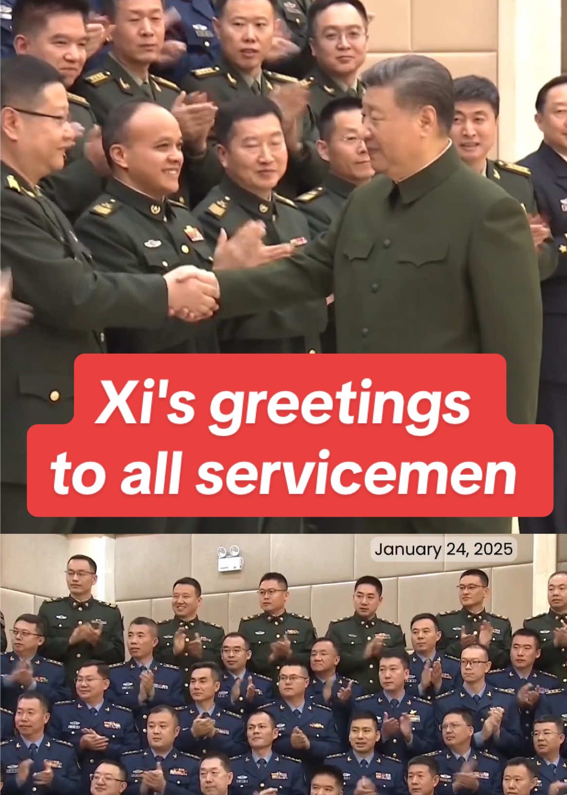 #Chinese President Xi Jinping on Friday inspected the Chinese People's Liberation Army (PLA) Northern Theater Command ahead of the Spring Festival. Xi extended #festive #greetings to service personnel of the PLA and the People's Armed Police Force, civilian personnel posted in the military, and members of militia and reserve forces, on behalf of the CPC Central Committee and the CMC. #springfestival #chinesenewyear #celebration #China 