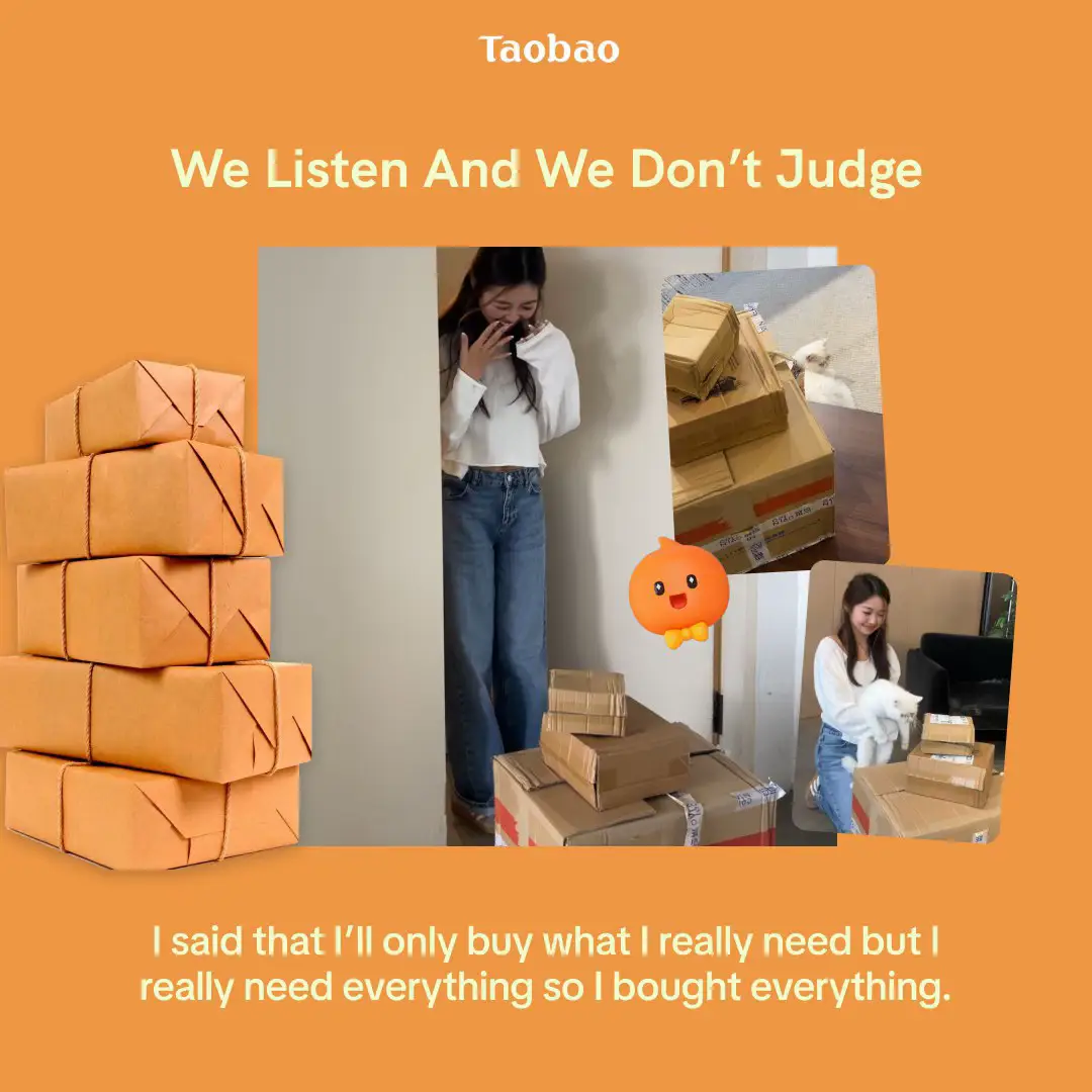 We see you, no judgment here—because Taobao’s got your back. With daily free shipping vouchers*, how could you say no to buying everything you don’t need? Everything's too affordable to resist...  Still not on Taobao? New year, new you—it's your sign to join us and get ~S$10 (¥50) off with 【TBNEWSNS】(*min. spend of ¥51 in-app, valid with SG address) 🤩 *Free shipping vouchers (capped at ¥35) redeemable in-app, limited redemptions only. Released daily at 12am. T&Cs apply. #taobao #taobaosg #welistenanddontjudge #tiktoksg #funny 