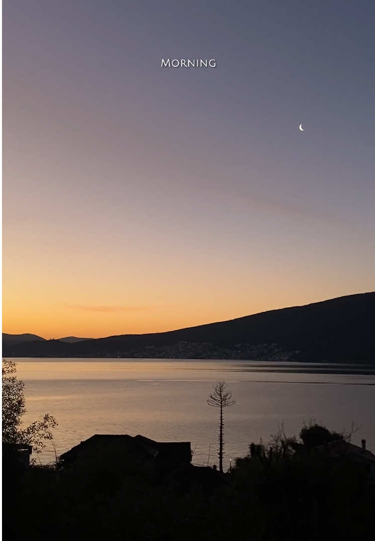Adriatic sea. Bay of Kotor #montenegro #crnagora #adriaticsea #morningvibes #sunrise #morningbird #birdssounds 