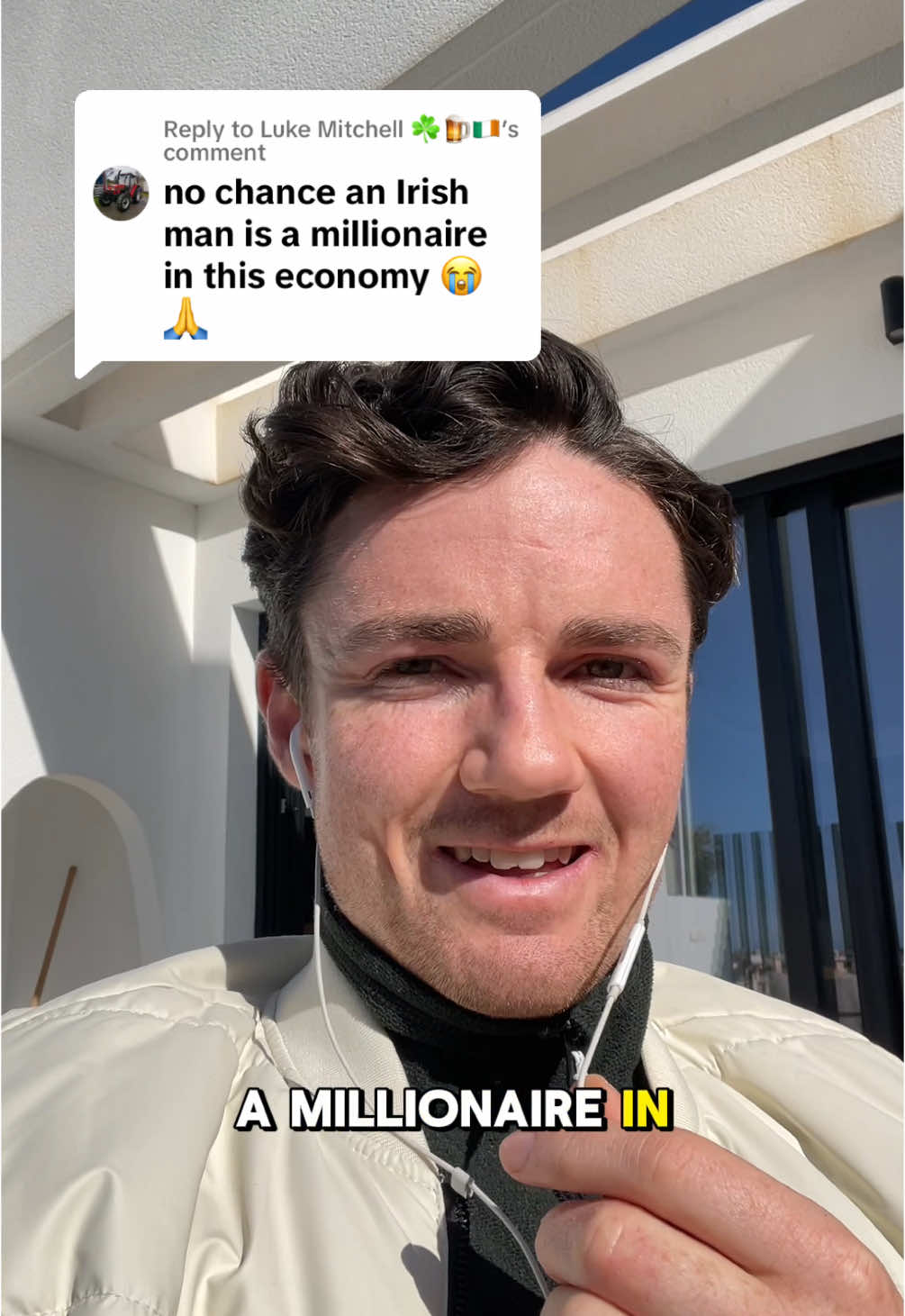 Replying to @Luke Mitchell ☘️🍺🇮🇪 is he right?  Follow my main profile on lG: @adamwlsh for more content like this 🤝  #moneymindset #irelandtiktok 