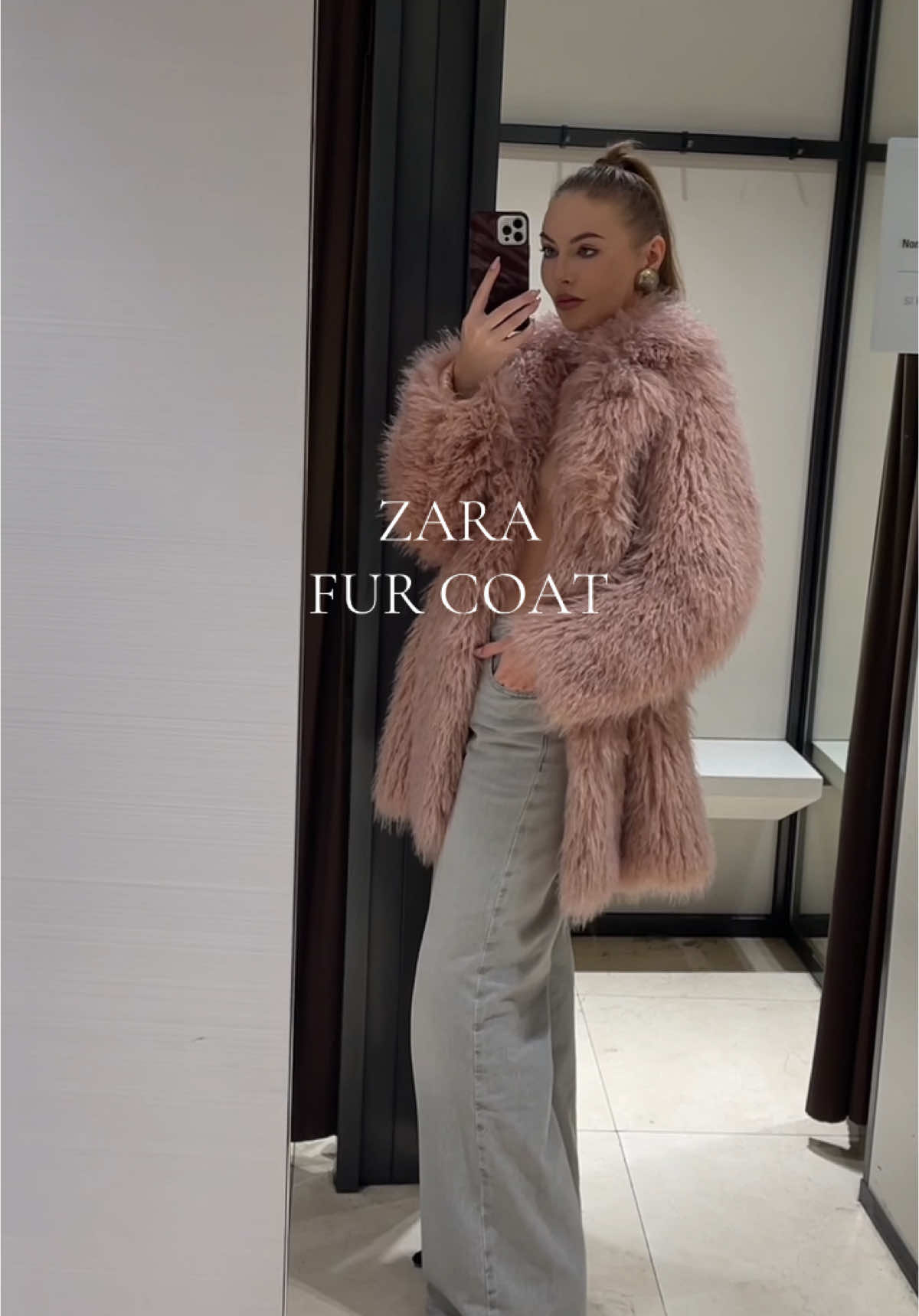 This fur coat is so fancy ✨ #outfitidea #outfitinspiration #zaranewin #styleinspo #classystyle #furjacket #classyoutfit #zarashopping #zarahaul #shopping #furcoat 