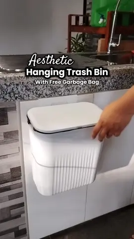 Aesthetic Hanging Trash Bin ₱158 only ✨ Check out na‼️🛒#hangingtrashbin #trashbin  #trashcan #garbagecan #garbagedisposal #garbage  #kitchentrashbin #kitchenstuff 