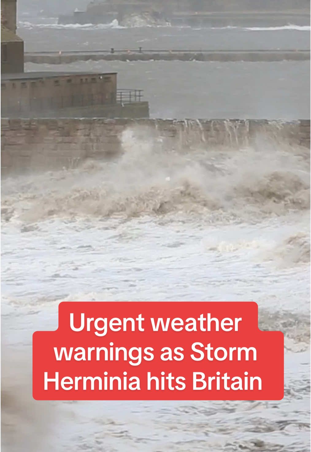 Urgent weather warnings as Storm Herminia hits Britain 