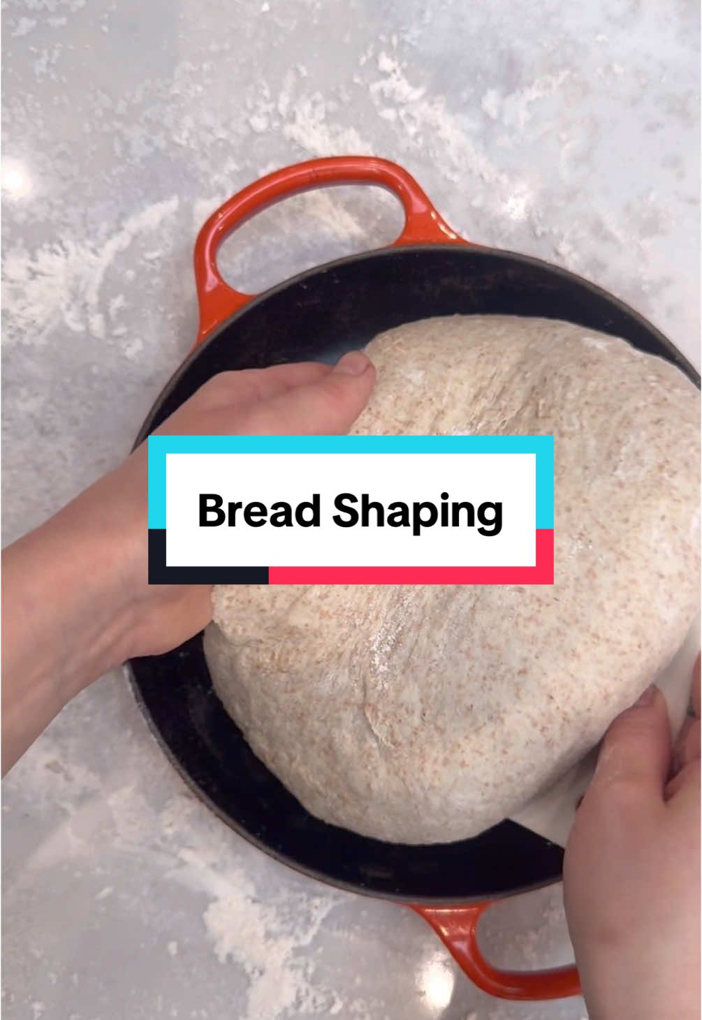 Have you tried the stretch and fold method instead of kneading??? #nokneadbread #madefromscratch #breadtok 