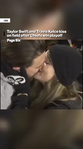 Taylor Swift and Travis Kelce showed some adorable PDA after the Chiefs' big win. 😘