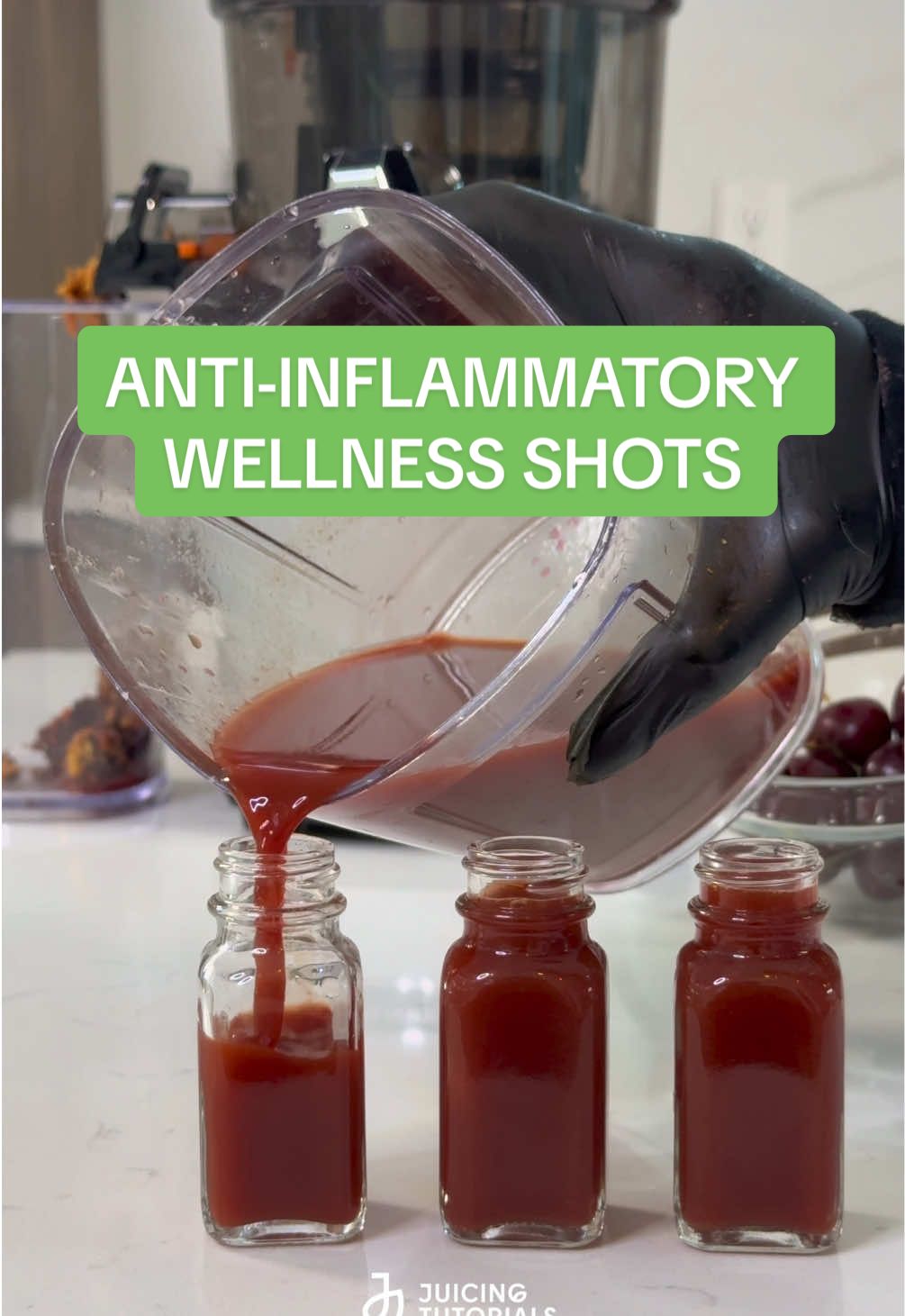 Take a shot at inflammation! 🍒✨ This powerhouse wellness shot is made with cherries, turmeric, and ginger for the ultimate anti-inflammatory boost. Here’s why your body will thank you: 🌟 Cherries: Packed with antioxidants to reduce muscle soreness and fight inflammation. 🌟 Turmeric: Curcumin’s natural anti-inflammatory properties promote joint and overall wellness. 🌟 Ginger: A digestion aid and immune booster that helps soothe the gut and calm inflammation. One tiny shot, big health benefits. Cheers to feeling your best! 🥃💪  🛠️ Made effortlessly with the Kuvings Auto10 juicer—get 10% off now with code TUTORIALS! • • • • #antiinflammatory #antiinflammatorydiet #inflamation #reduceinflammation #wellnessshots #cherry #cherries #healthyrecipes #juicingtutorials 