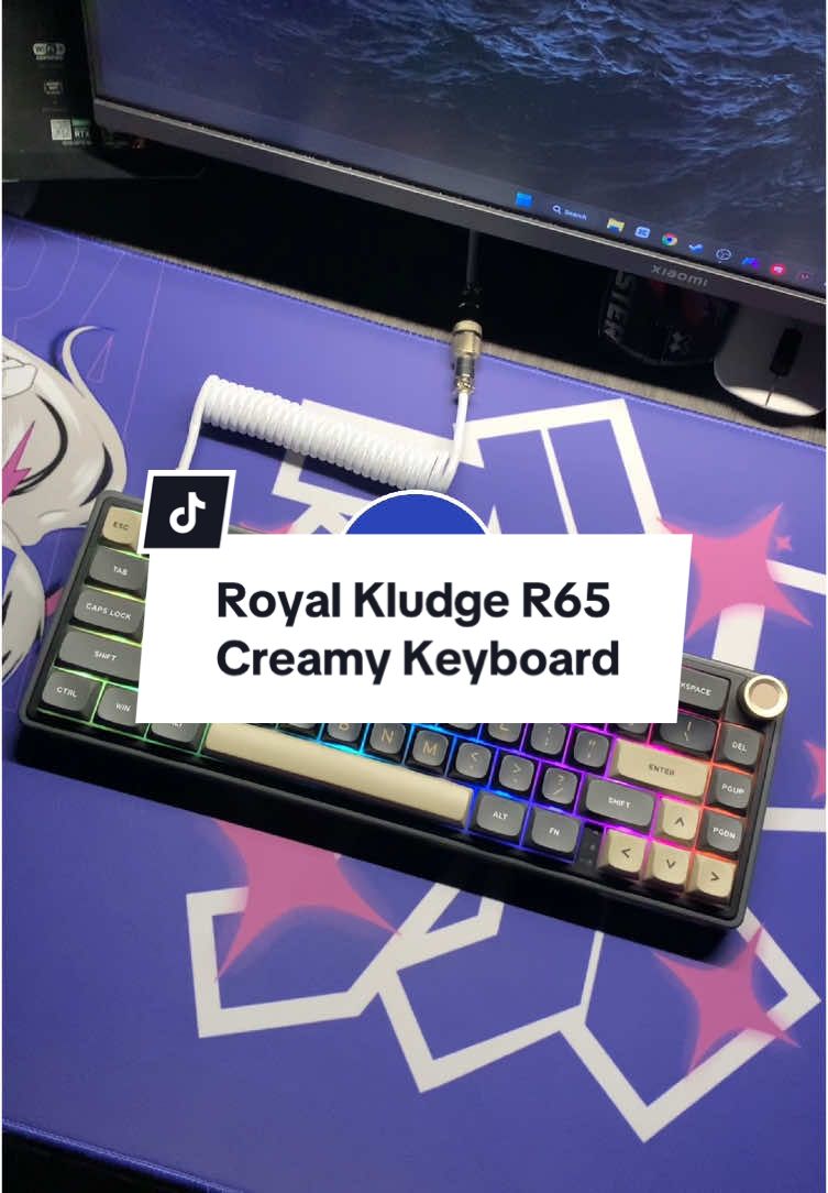 Bagian 69 | Budjet 400rban nyari keyboard creamy layout 65% dengan knob ambil ini aja #royalkludgerkr65 #royalkludge #creamykeyboards #fypシ゚ 