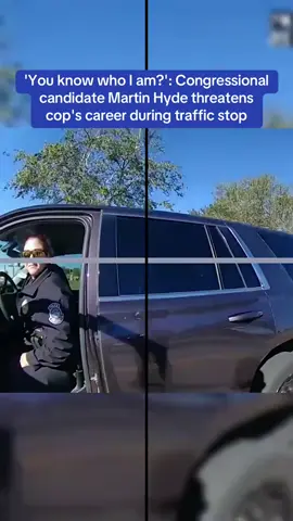 'You know who I am?': Congressional candidate Martin Hyde threatens cop's career during traffic stop #cops #copsoftiktok #policeoftiktok #fyp 