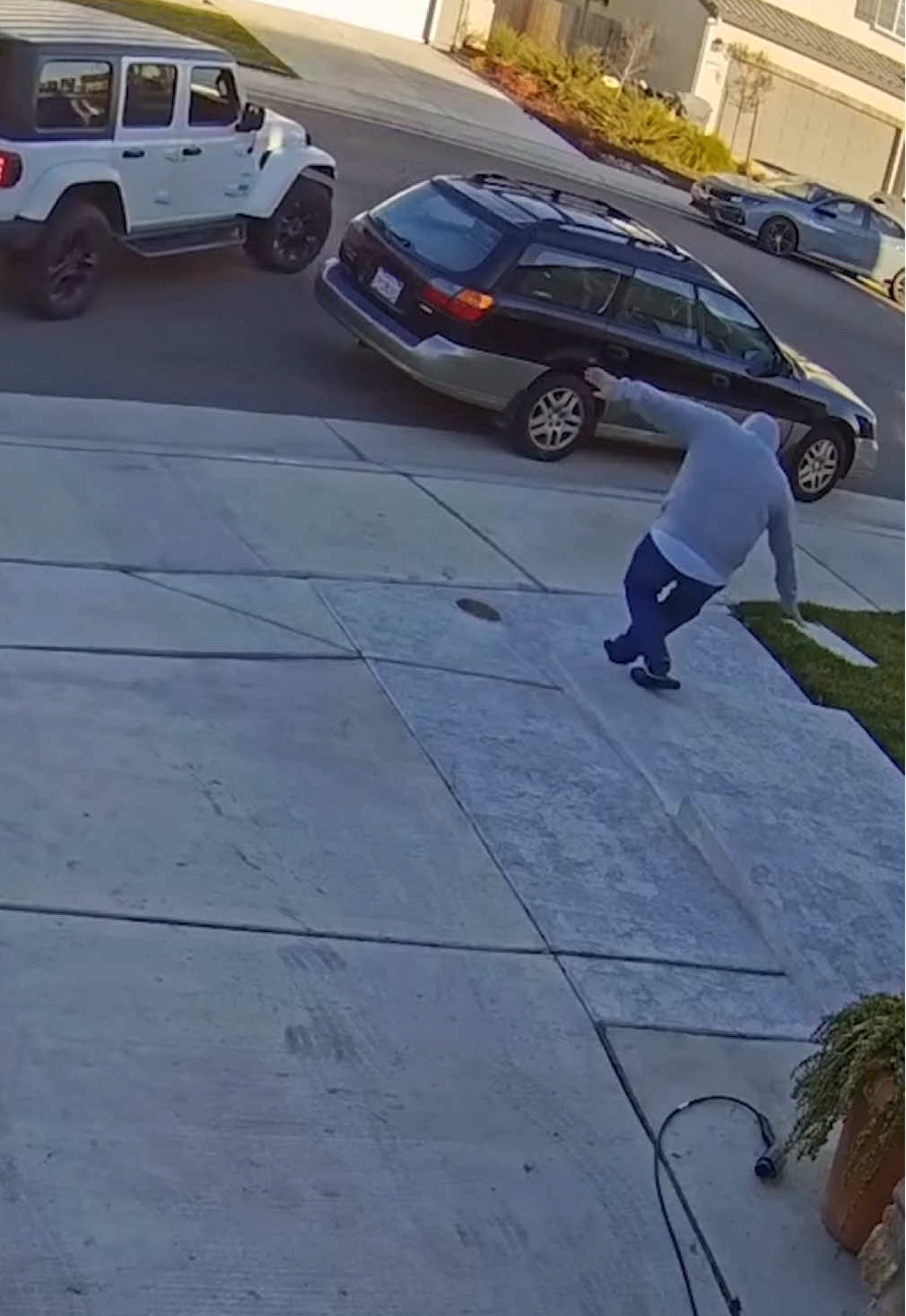 Caution: objects may be closer than they appear. 🤭 #falls #fails #caughtoncamera #fypシ #vivint #vivintdoorbellcamera 