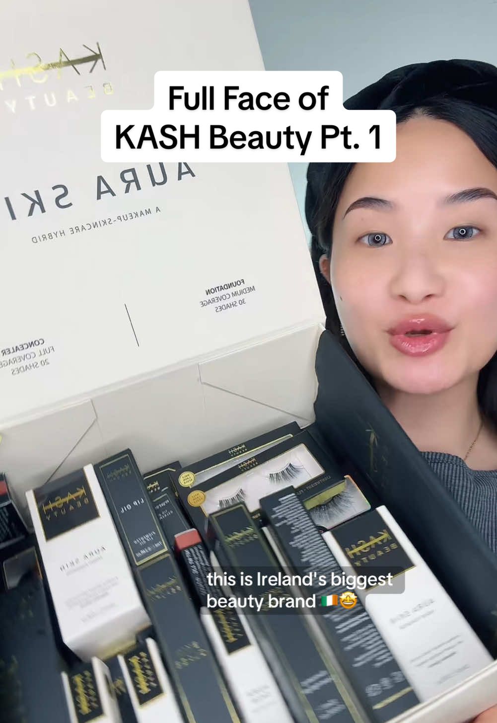 FULL FACE OF KASH BEAUTY..lets go 🇮🇪🤧🙂‍↔️🍻🧌