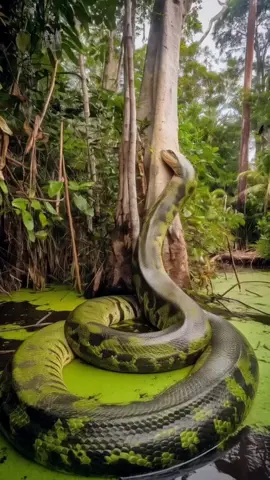 giant and scary snake #snake #giant #scary #ai #ia #monster #nature #forest 