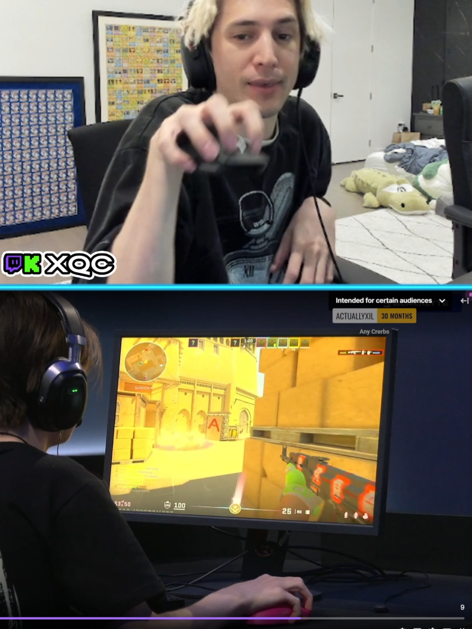 BLUD IS GRIPPING THAT THANG #xqc #cs #csgo #donk