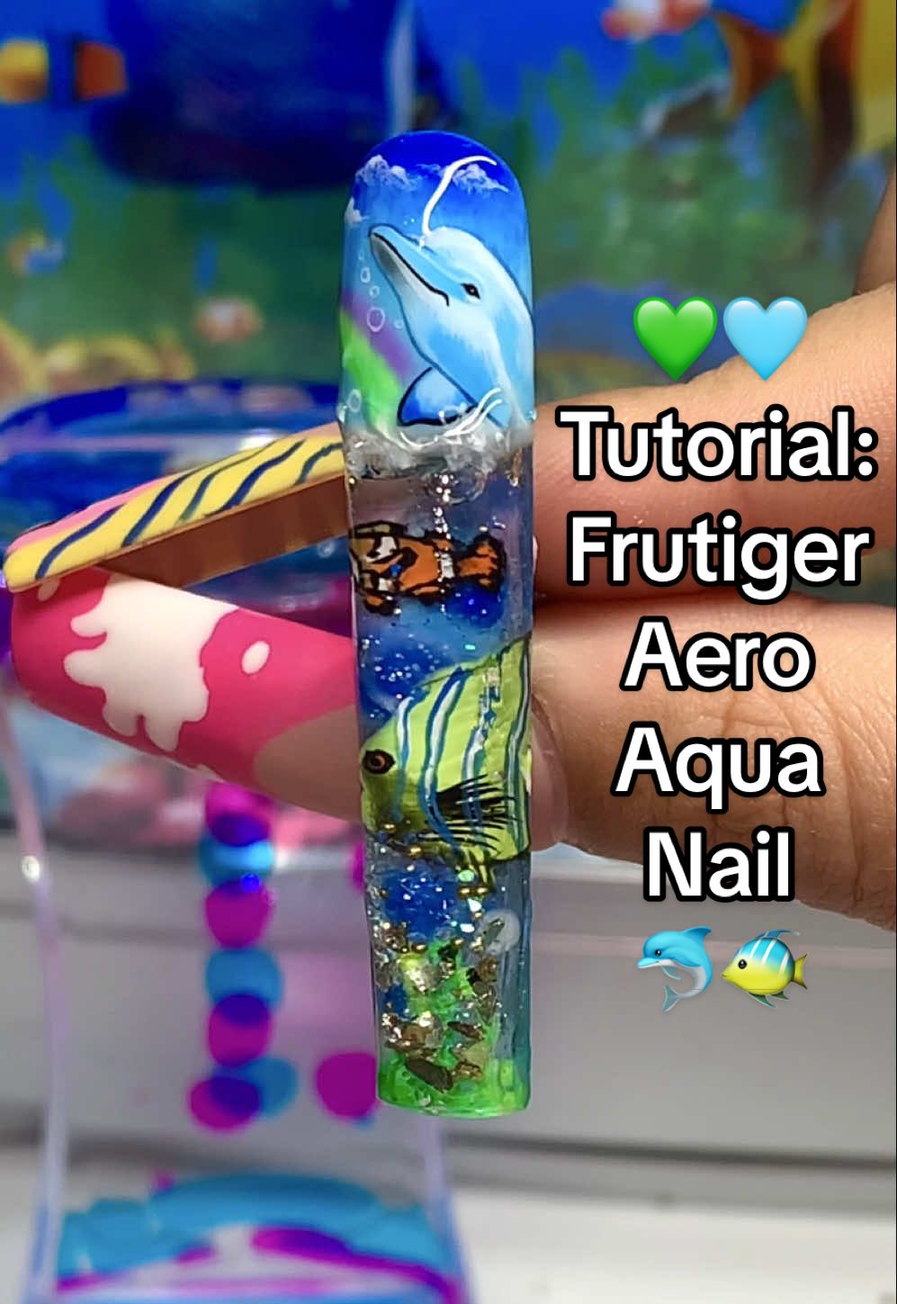 ✨NEW Tutorial: Frutiger Aero Aqua Nail🐬💚🐠💅🏻Try this! Using @aliciathenaildoc Nail Liquid IV Kit 🥹💦 #frutigeraero #frutigeraeronails #y2knails #frutigeraeroaesthetic #aquanails #aquariumnails #nailtutorial #nailtutorials #aquanailtutorial #nailhacks #90snaild #nails #nailart 