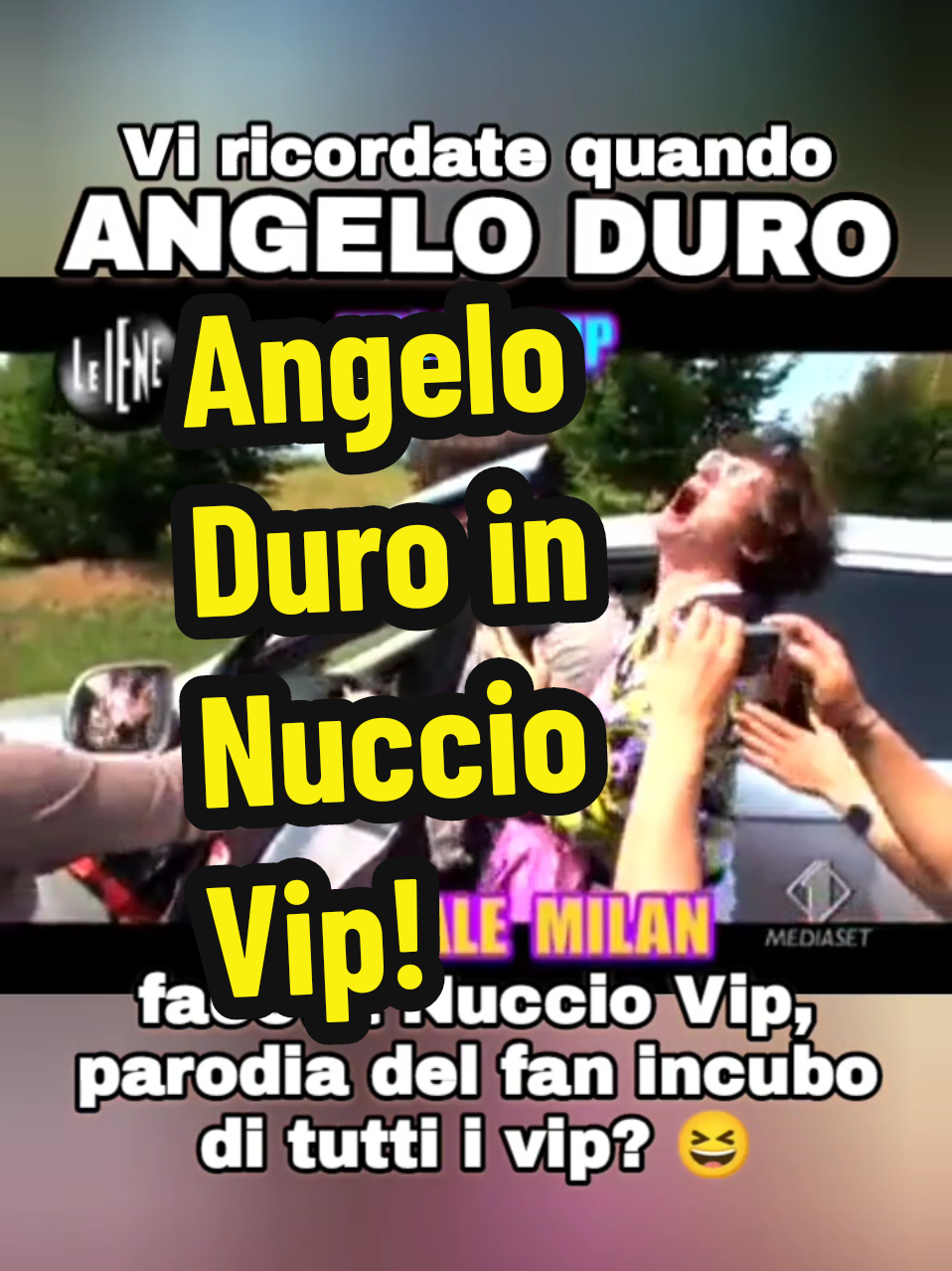 Che tempi, mi faceva morire già allora 😆 #nucciovip #angeloduro #iosonolafinedelmondo #iene #leiene #milan #humor #ironia #umorismo #neiperte #gennarogattoso #calcio #partite #calciatori 