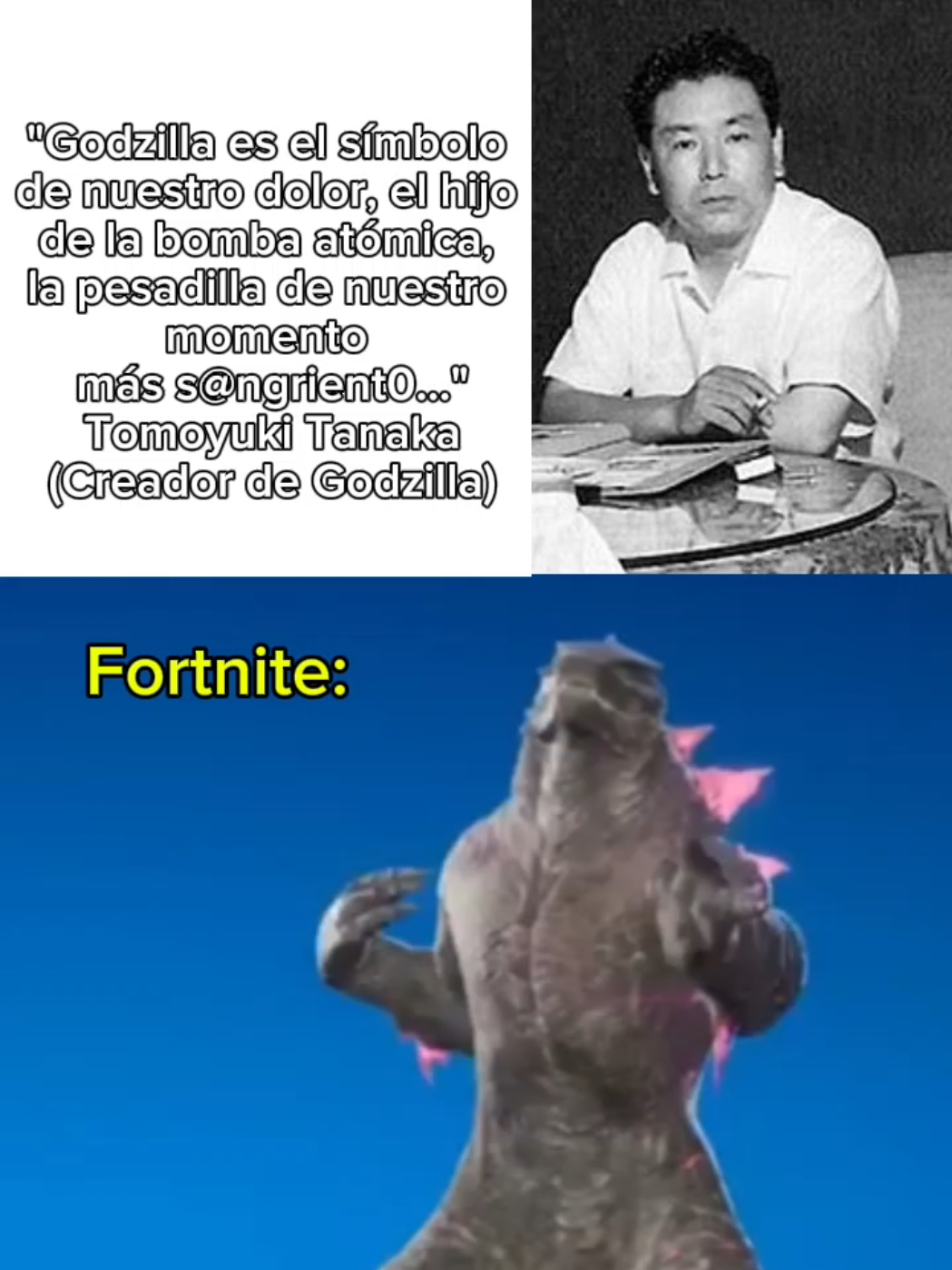 Party party party 🤣🤣🤣 #godzilla #gamer #viral_video #humor #gamer #fortnitememes #fortnite #videojuegos🎮 