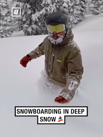 How is he even doing this?! 🏂❄️ 🎥: IG / justzahm #UNILAD #wow #skills #snow #snowboarding #deep #wintervibes #slopes