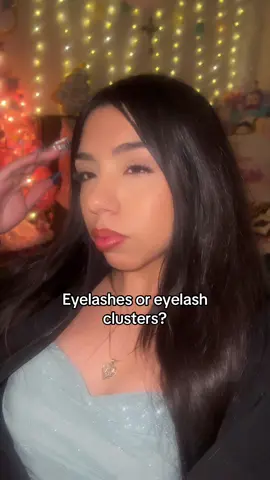 I prefer eyelash clusters! The ones I have on is in the link below 🗣️#fyp #viral #eyelashes #eyelashcurler #likes 