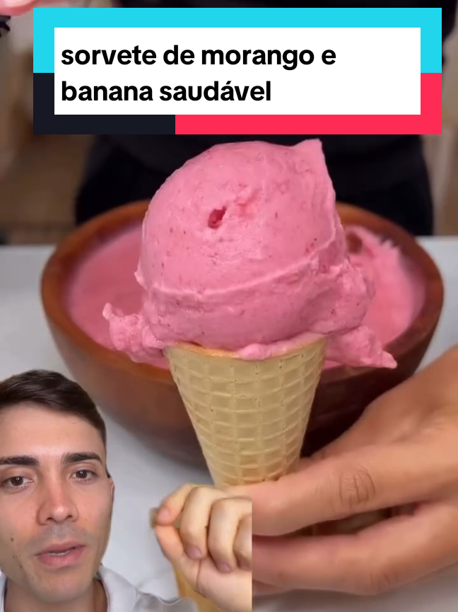 sorvete de morango e banana saudável  #sorvete #saudavel #fit #regime #dieta #vidasaudavel #morango #banana #comidasaudavel #receita #receitas #2025 #fitdiet #corpoperfeito 