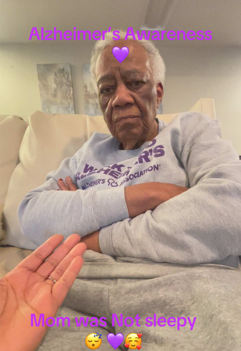 My last visit mom was really tired. Today she was feeling much better. 💜. #alzheimersawareness #alzheimerssucks💜 #ilovemymom #caregiverlife #alzheimerstiktok #caregiver #caregiversupport #caregiversoftiktok 