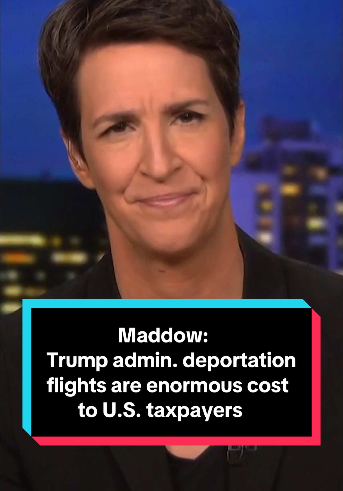 @The Rachel Maddow Show criticizes the Trump administration's use of military aircrafts for deportation flights at an estimated cost of $800,000 per flight. #immigration #trump #donaldtrump #news #politics 