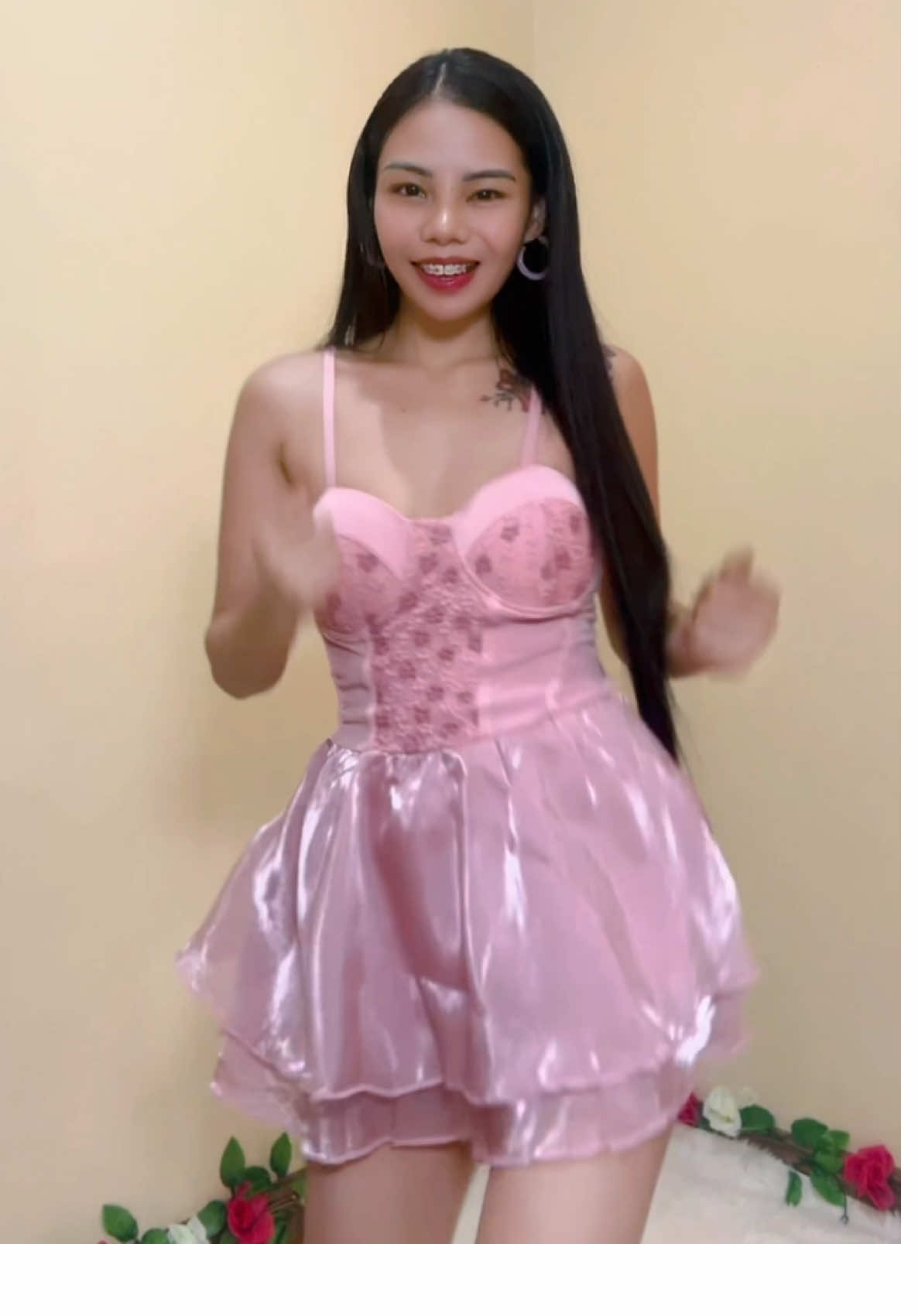 one of my collection #pinkdress #onepieceswimsuit #beachoutfit @Minc.Swimwear 