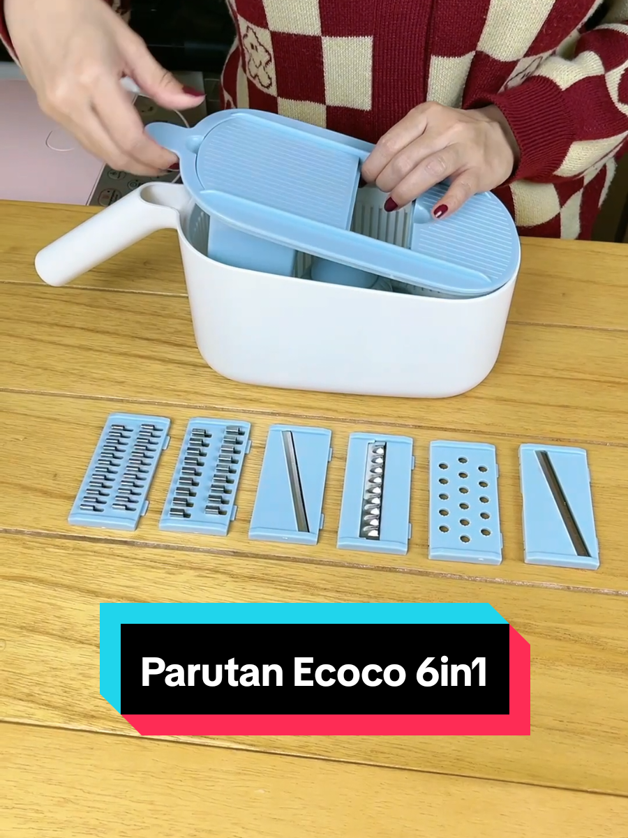 Tes mata pisau parutan 6in1 Ecoco #parutan #parutanserbaguna #slicer #ecoco #parutanmultifungsi #parutansayuran #wibgajian 
